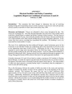 Physical Facilities and Safety Committee Legislative Report on Conditions of Luerssen 23 and 24