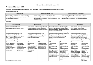 – 2015 Assessment Schedule