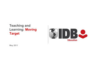 Teaching and Learning: Moving Target