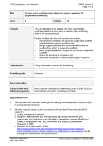 NZQA registered unit standard 26604 version 2  Page 1 of 5