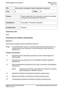 NZQA registered unit standard 26560 version 1  Page 1 of 2