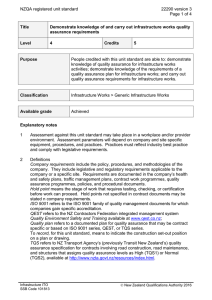 NZQA registered unit standard 22290 version 3  Page 1 of 4