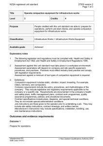NZQA registered unit standard 27500 version 2  Page 1 of 3