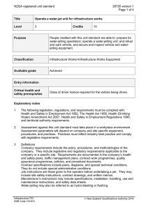 NZQA registered unit standard 28726 version 1  Page 1 of 4