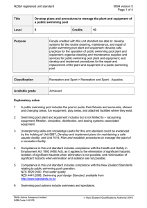 NZQA registered unit standard 5694 version 5  Page 1 of 4