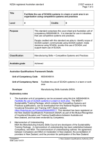 NZQA registered Australian standard 21527 version 4  Page 1 of 3