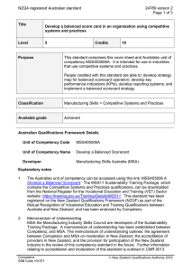 NZQA registered Australian standard 24789 version 2  Page 1 of 3
