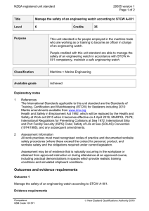 NZQA registered unit standard 29355 version 1  Page 1 of 2