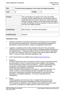NZQA registered unit standard 21080 version 2  Page 1 of 4