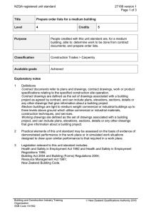 NZQA registered unit standard 27188 version 1  Page 1 of 3
