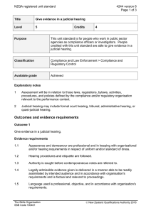 NZQA registered unit standard 4244 version 6  Page 1 of 3