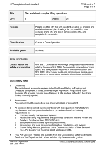 NZQA registered unit standard 3799 version 5  Page 1 of 4