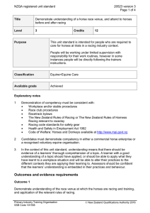 NZQA registered unit standard 20523 version 3  Page 1 of 4