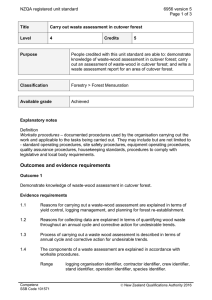 NZQA registered unit standard 6956 version 5  Page 1 of 3
