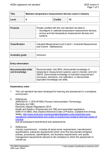 NZQA registered unit standard 2635 version 6  Page 1 of 3