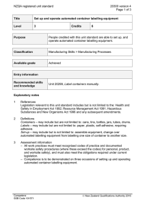 NZQA registered unit standard 20300 version 4  Page 1 of 3