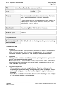 NZQA registered unit standard 4811 version 5  Page 1 of 4