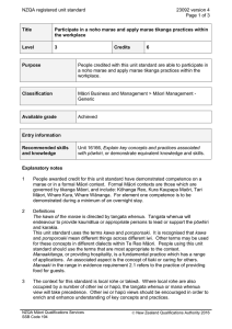 NZQA registered unit standard 23092 version 4  Page 1 of 3
