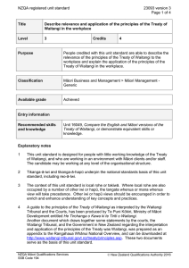 NZQA registered unit standard 23093 version 3  Page 1 of 4