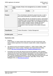 NZQA registered unit standard 20146 version 3  Page 1 of 4
