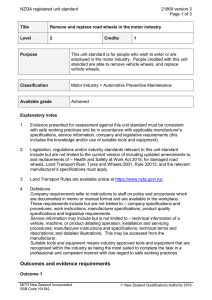 NZQA registered unit standard 21869 version 3  Page 1 of 3