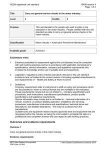 NZQA registered unit standard 15406 version 4  Page 1 of 3