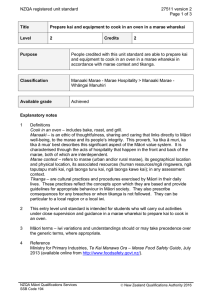 NZQA registered unit standard 27511 version 2  Page 1 of 3