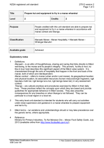 NZQA registered unit standard 27512 version 2  Page 1 of 3
