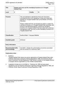 NZQA registered unit standard 23838 version 3  Page 1 of 4