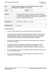 NZQA registered unit standard 16078 version 4  Page 1 of 4