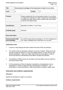 NZQA registered unit standard 16084 version 4  Page 1 of 4