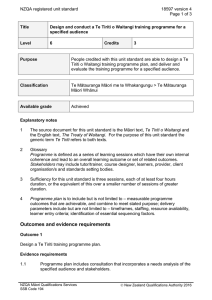 NZQA registered unit standard 18597 version 4  Page 1 of 3