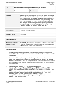 NZQA registered unit standard 16050 version 3  Page 1 of 4