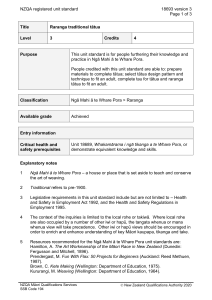 NZQA registered unit standard 18693 version 3  Page 1 of 3