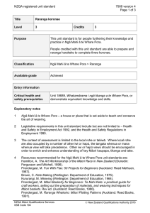 NZQA registered unit standard 7908 version 4  Page 1 of 3