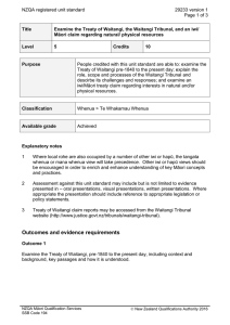 NZQA registered unit standard 29233 version 1  Page 1 of 3