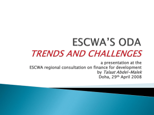 Official Development Assistance to and from ESCWA Region
