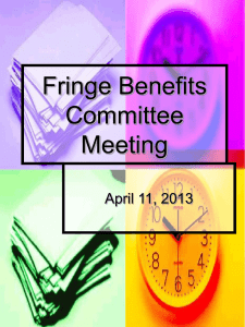 Fringe Benefits Committee Meeting April 11, 2013