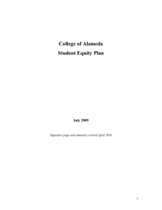 Student Equity PlanCOA
