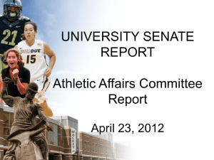 Athletic Affairs Committee Report Powerpoint 2012