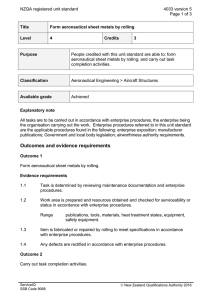 NZQA registered unit standard 4033 version 5  Page 1 of 3