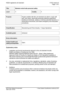 NZQA registered unit standard 11510 version 6  Page 1 of 3