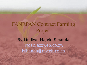 FANRPAN Contract Farming Project By Lindiwe Majele Sibanda