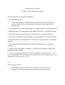 Dec 3, 2014 Meeting Notes