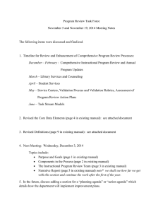 Nov 5 and Nov 19, 2014 Meeting Notes