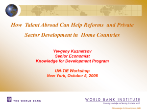 Mr. Yevgeny Kuznetsov, Senior Economist, World Bank