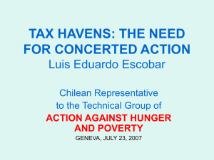 A Chilean Perspective on Tax Havens and Tax Elusion: The need for internationally harmonised responses