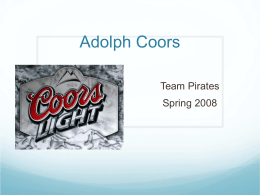 adolph coors in the brewing industry essay Adolph coors in the brewing industry industry and market analysis the brewing industry has many principal characteristics that can not be compared with any other. adolph coors in the brewing industry essay Adolph coors in the brewing industry industry and market analysis the brewing industry has many principal characteristics that can not be compared with any other.