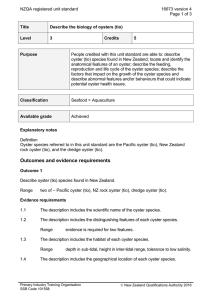 NZQA registered unit standard 16673 version 4  Page 1 of 3