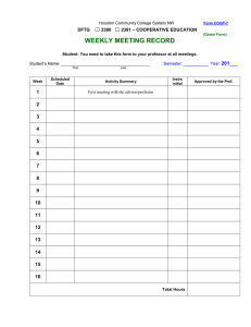 Form COOP 7 - Weekly Meeting Report (Green) 14-0116.doc